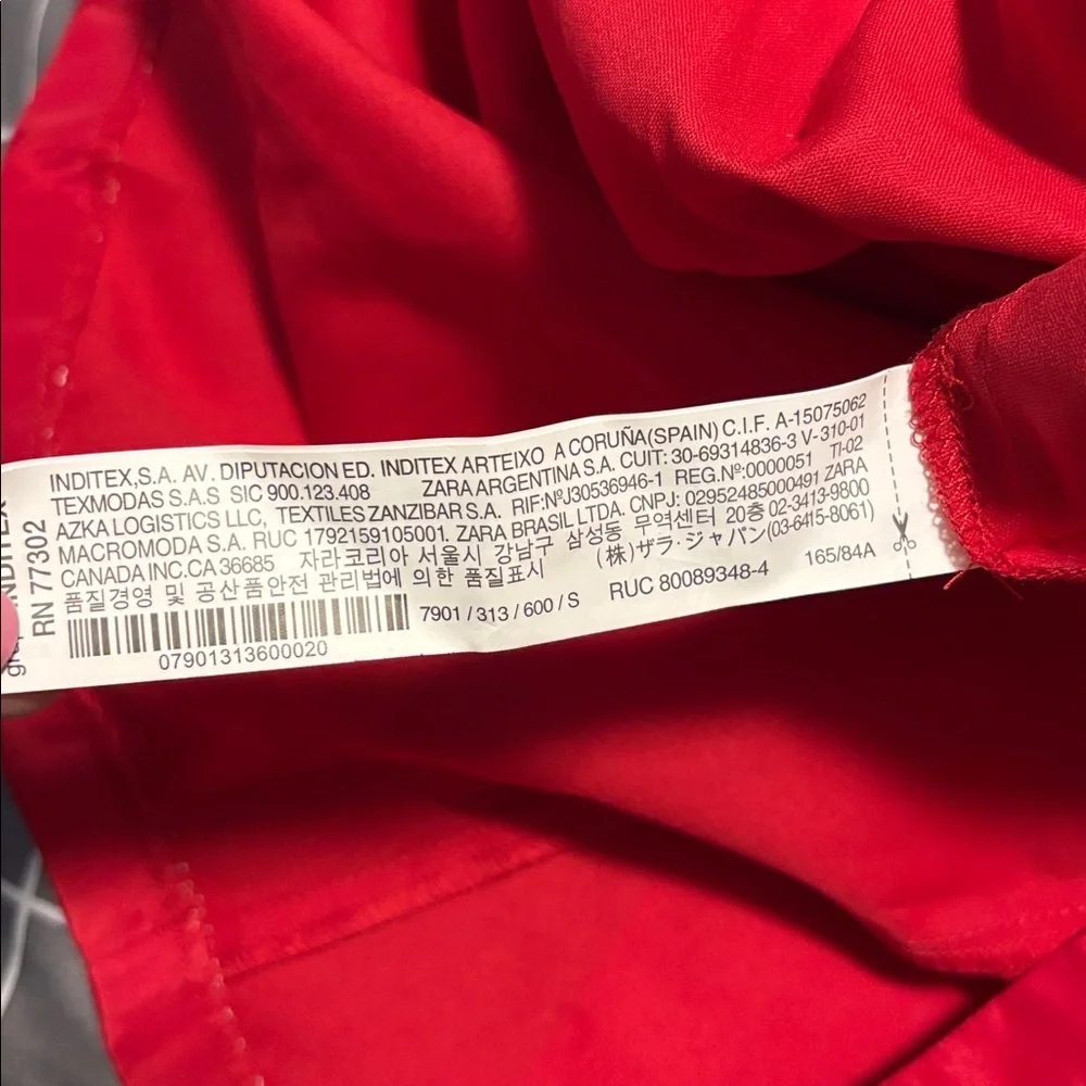 Zara Vibrant Red  Frill Mini Dress - Picture 8 of 12